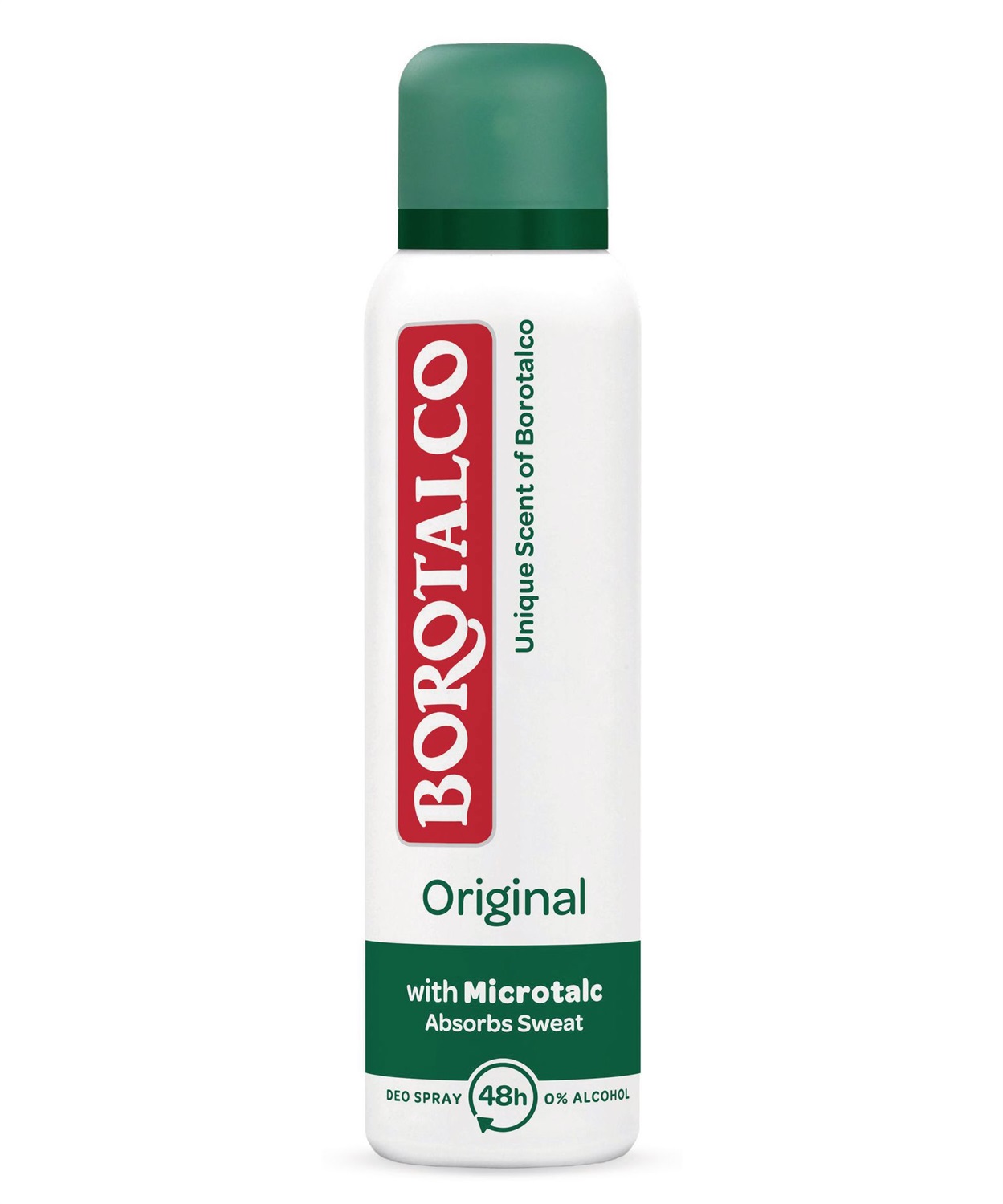Borotalco Original Deodorante Spray 150ml - 0% Alcool, Efficacia 48 Ore, Dermatologicamente Testato