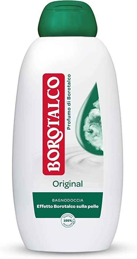 Borotalco Bagnoschiuma Original 600 ml - Profumo di Talco con Effetto Borotalco sulla Pelle, Note di Agrumi e Fiori Bianchi