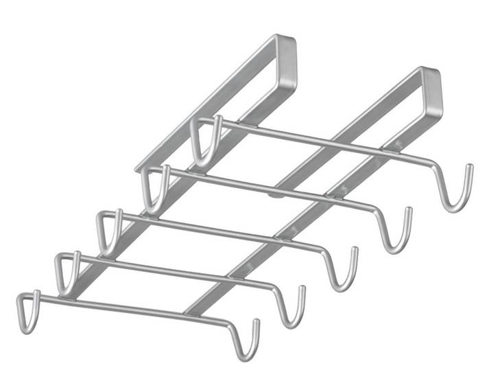 Metaltex Sottoripiano per Tazze My Mug - Portabicchieri Argento in Polietilene, Fino a 10 Tazze