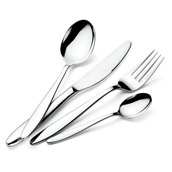 Lagostina Luisa Set Servizio Posate Monoblocco 24 Pezzi per 6 Persone in Acciaio Inox 18/10