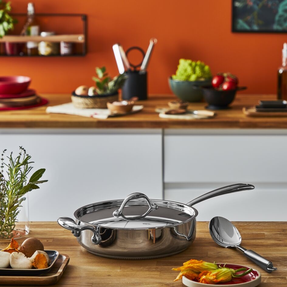 Lagostina Accademia Lagofusion Casseruola 14 cm Inox 18/10 con Manico Rivettato, Adatta per Induzione e Cottura Omogenea