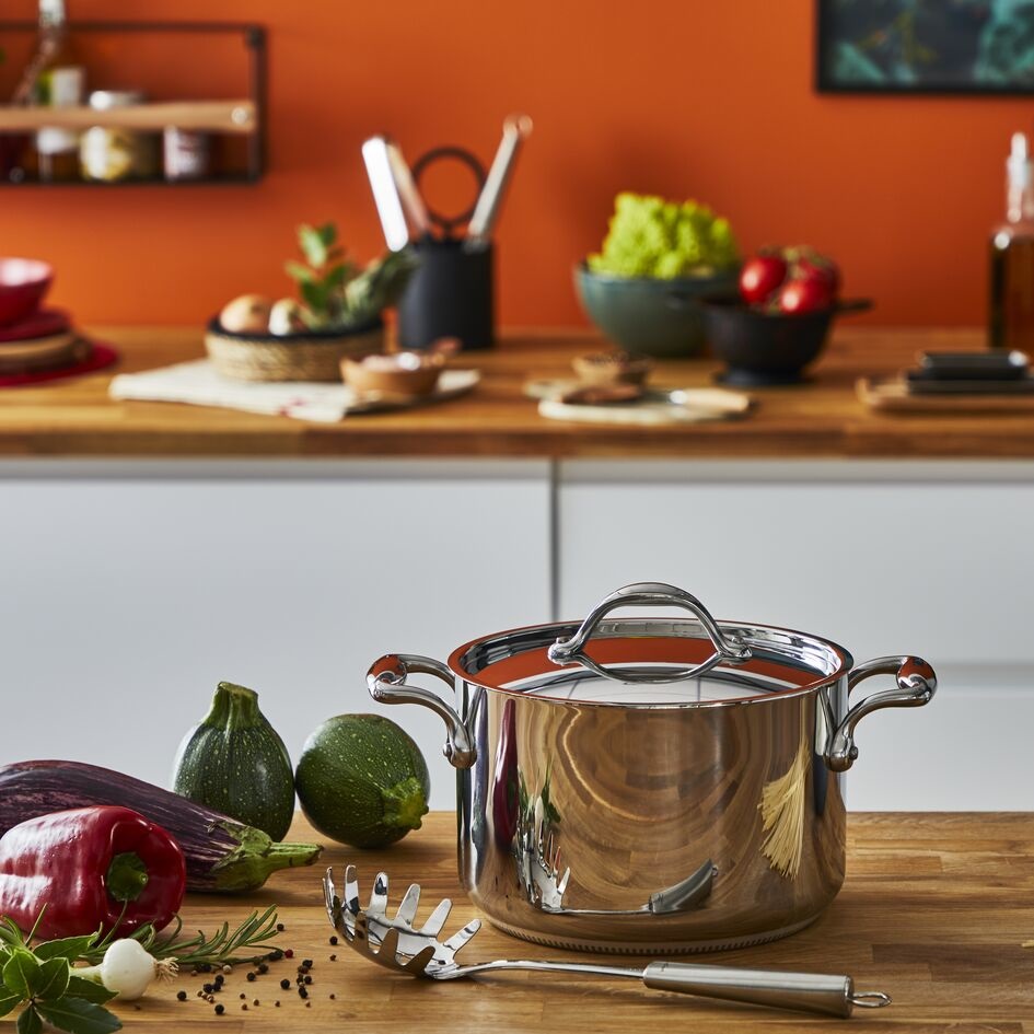 Lagostina Accademia Lagofusion Casseruola 14 cm Inox 18/10 con Manico Rivettato, Adatta per Induzione e Cottura Omogenea