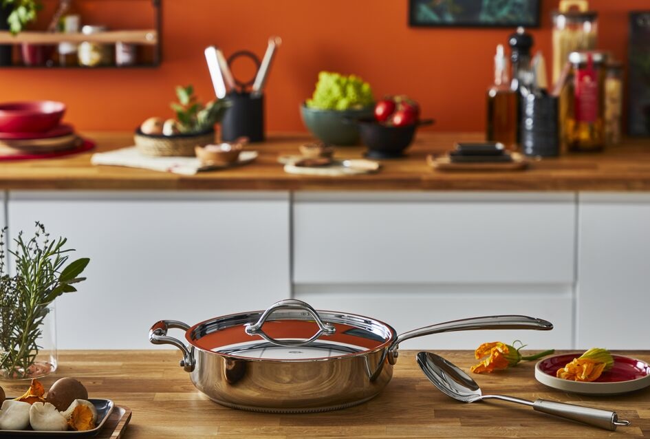 Lagostina Accademia Lagofusion Casseruola 14 cm Inox 18/10 con Manico Rivettato, Adatta per Induzione e Cottura Omogenea