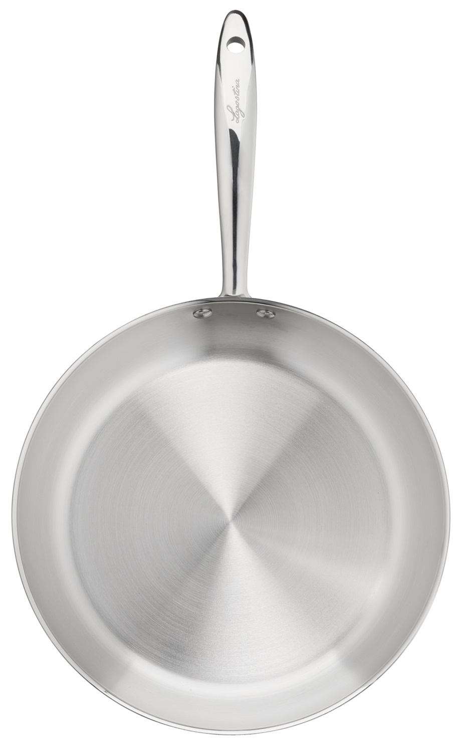 Lagostina Accademia Lagofusion Padella 24 cm Acciaio Inox 18/10 con Fondo a 5 Strati, Compatibile con Induzione, Gas e Forno