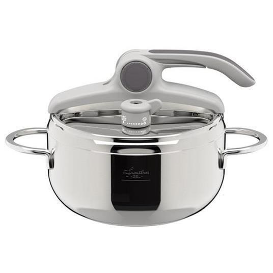 Lagostina Pentola a Pressione Deliziosa 22 cm 3,5 L in Acciaio Inox con Lagoeasy'Up Technology