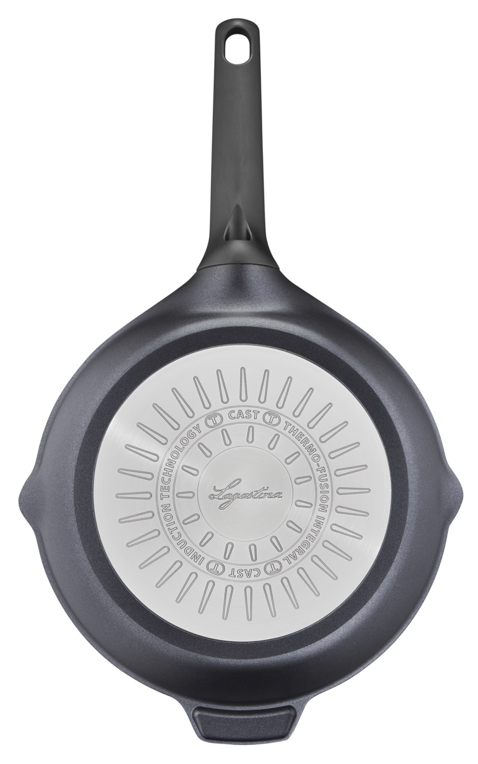 Lagostina Aroma Grill Bistecchiera Antiaderente Rotonda Ø 26 cm in Alluminio Pressofuso con Rivestimento Titanium e Indicatore Cottura Thermo-Signal