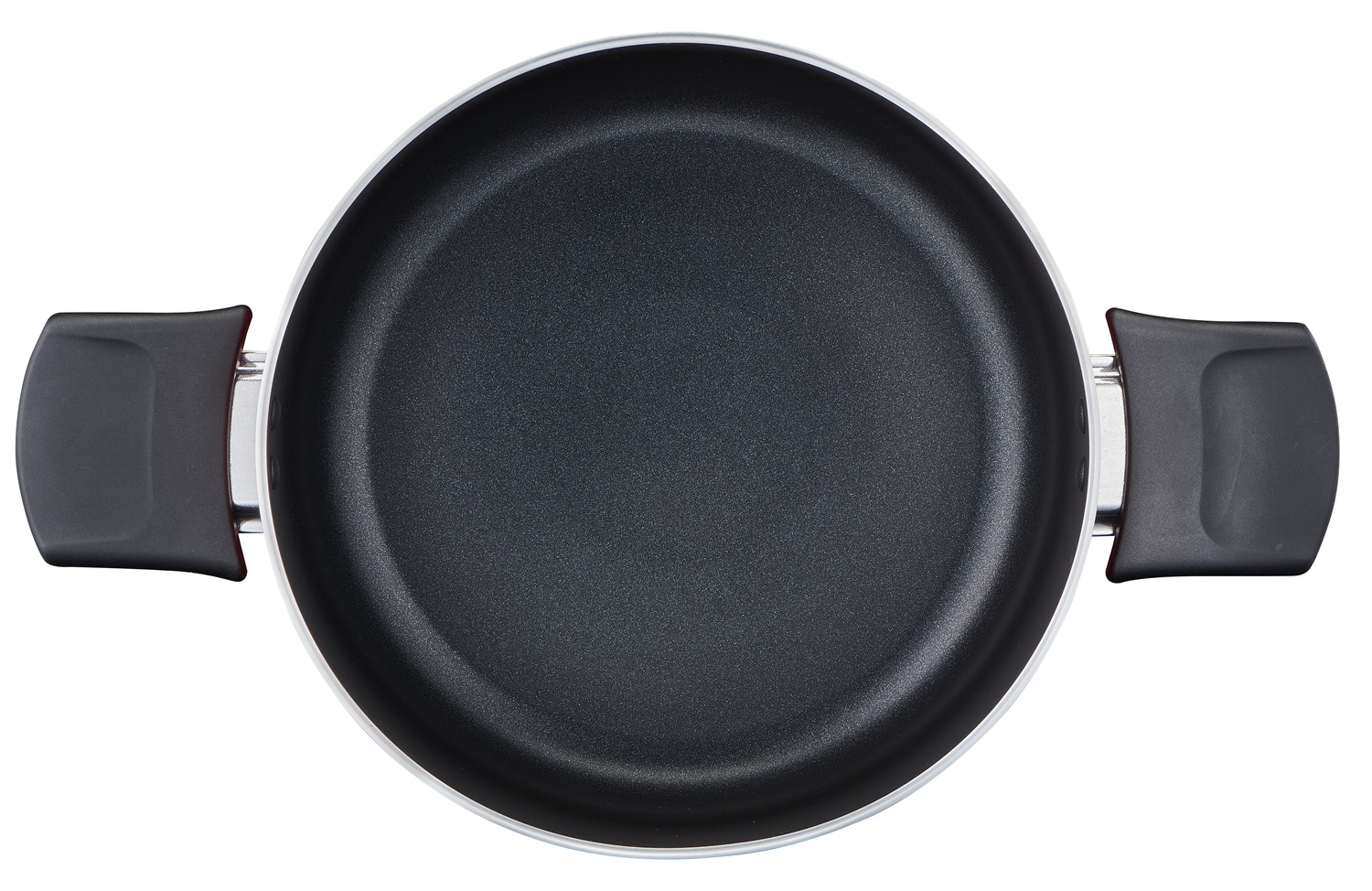 Lagostina Cucina Mediterranea Casseruola Fonda 2 Maniglie Antiaderente in Alluminio Ø 24 cm, Rosso, Per Induzione con Indicatore Cottura Thermo-Signal