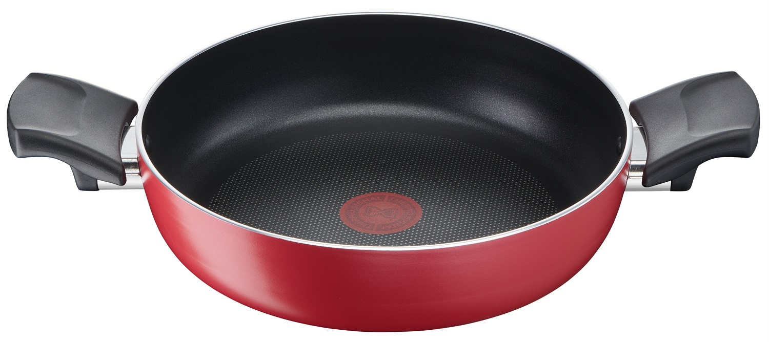 Lagostina Tegame Ø 26 cm Rosso in Alluminio Antiaderente con Rivestimento Titanium Easy e Indicatore di Cottura Thermo-Signal