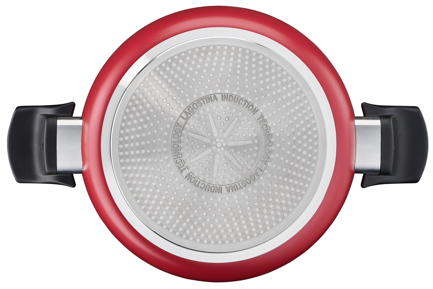 Lagostina Tegame Ø 26 cm Rosso in Alluminio Antiaderente con Rivestimento Titanium Easy e Indicatore di Cottura Thermo-Signal