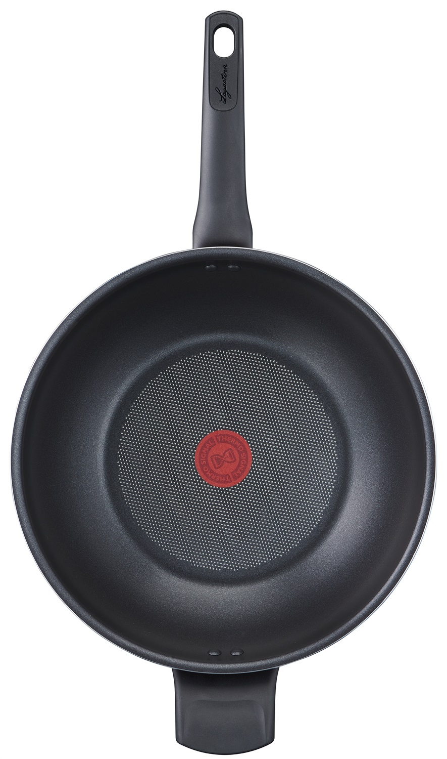 Lagostina Wok Antiaderente 30 cm - Alluminio, Rivestimento Titanium Easy, Colore Rosso, Compatibile con Induzione, Gas e Forno