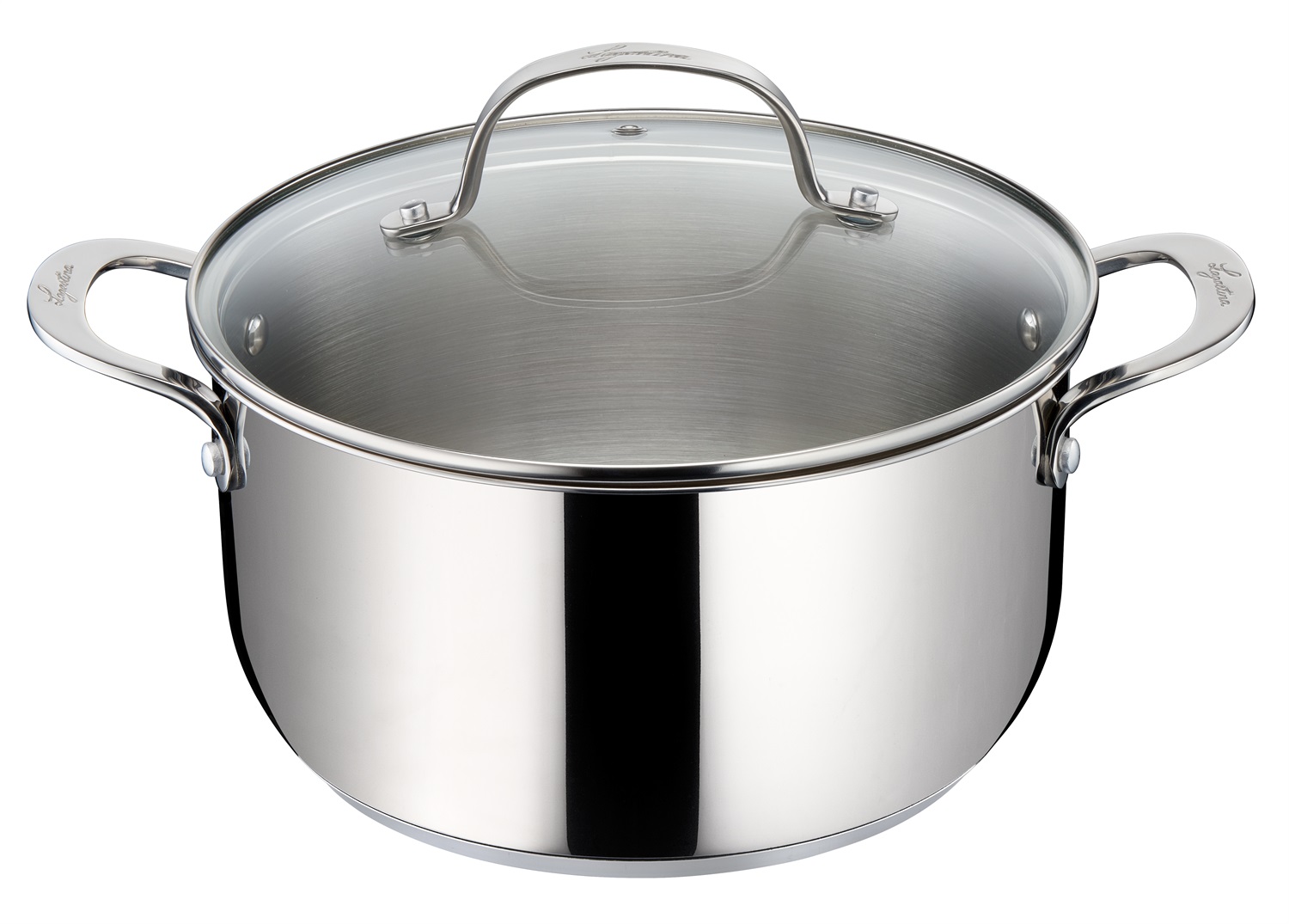 Lagostina Evelia Set di Pentole Induzione, Gas e Forno in Acciaio Inox 18/10 - 13 Pezzi con Casseruole, Pentola, Padella Antiaderente e Accessori