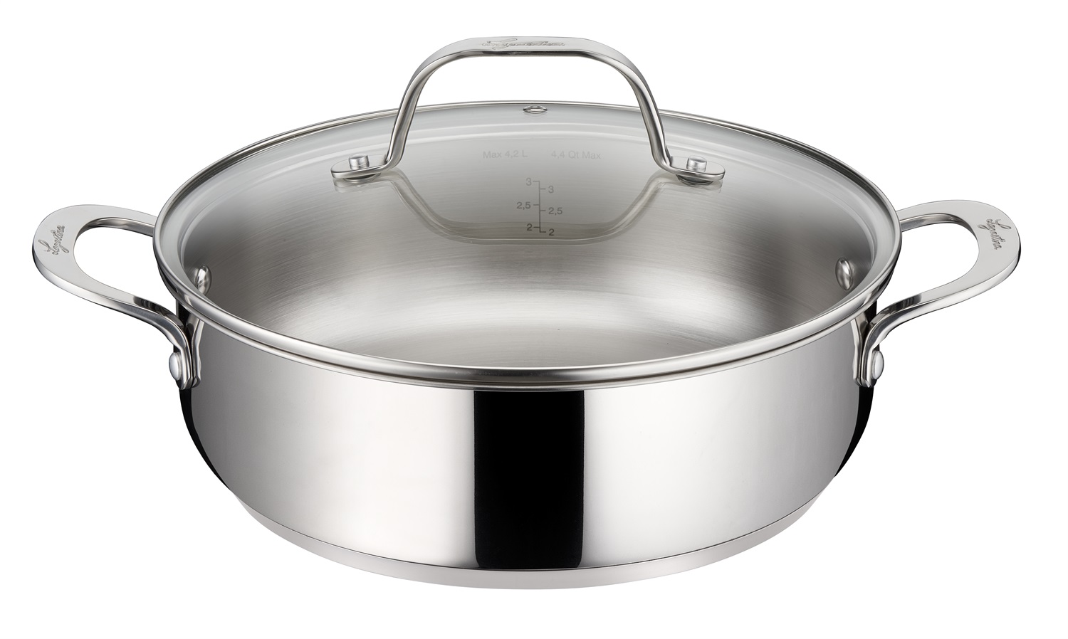 Lagostina Evelia Set di Pentole Induzione, Gas e Forno in Acciaio Inox 18/10 - 13 Pezzi con Casseruole, Pentola, Padella Antiaderente e Accessori