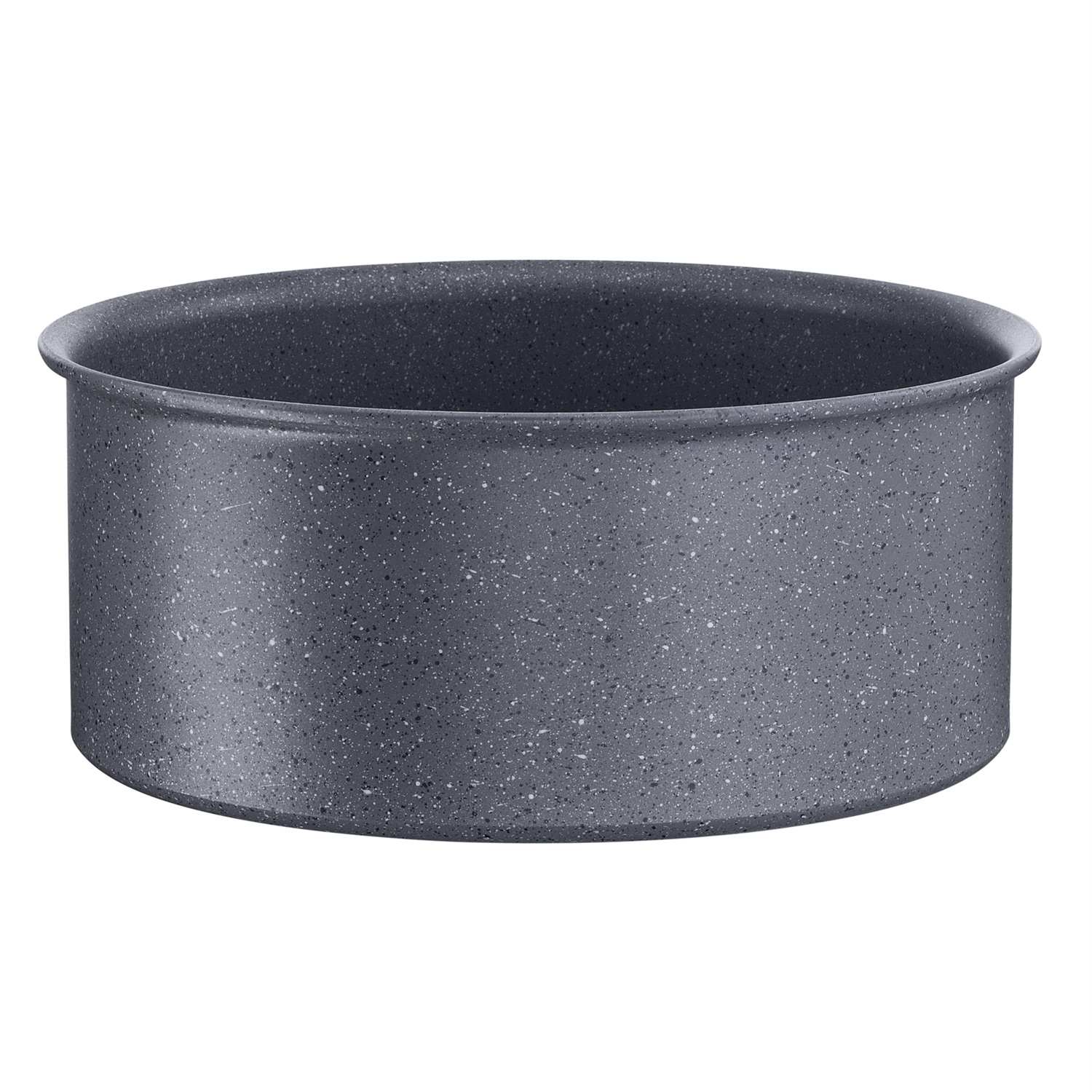 Lagostina Ingenio Mineralis Green Casseruola Fonda Ø 16 cm - Alluminio 100% Riciclato, Antiaderente Grigio Marmorizzato, Manico Amovibile, Compatibile con Gas, Forno e Induzione