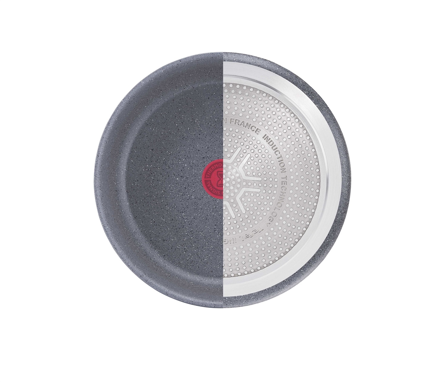 Lagostina Ingenio Mineralis Green Casseruola Fonda Ø 20 cm in Alluminio 100% Riciclato, Antiaderente Grigio Marmorizzato, per Gas, Forno e Induzione, con Indicatore di Cottura e Manico Amovibile