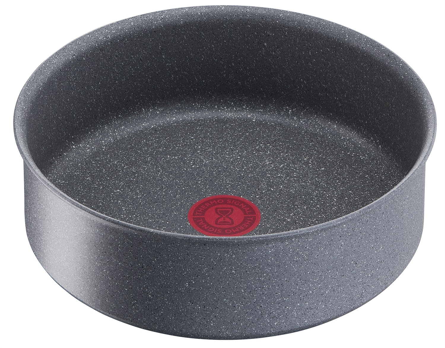 Lagostina Ingenio Mineralis Green Tegame Ø 24 cm - Alluminio 100% Riciclato, Antiadherente Grigio Marmorizzato, Compatibile con Gas, Forno e Induzione, con Manico Removibile e Indicatore di Cottura