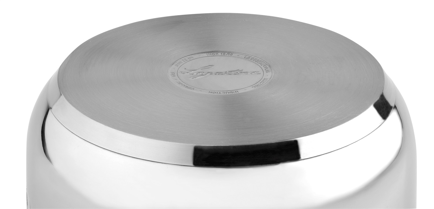 Lagostina Smart Set di Pentole 9 Pezzi in Acciaio Inox 18/10 con Fondo Lagoseal Plus - Induzione, Gas e Forno