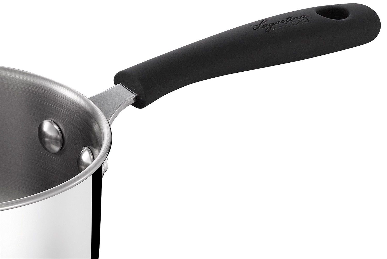 Lagostina Gioiosa Casseruola Fonda Ø 14 cm in Acciaio Inox 18/10 con Manico Lungo in Bakelite - Compatibile con Induzione, Gas e Forno