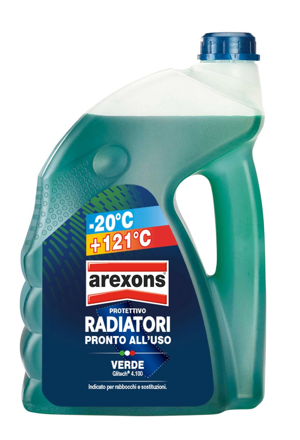 Arexons Liquido Protettivo Radiatori Pronto all'Uso -20°C a 121°C, 4,5 Litri, Anticongelante e Antiebollizione