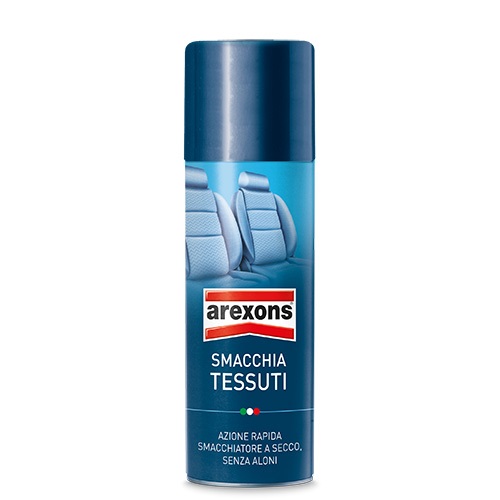 Arexons Spray Smacchia Tessuti a Secco 200 ml - Rimuove Macchie da Tappezzeria Veicoli, Non Lascia Aloni, Rinnova il Colore