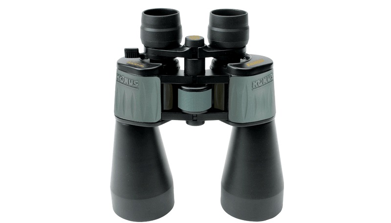 Konus NewZoom 10-30x60 CF Binocolo Grigio e Nero - Zoom Variabile, Obiettivo 60mm, Regolazione Manuale, Attacco per Treppiede