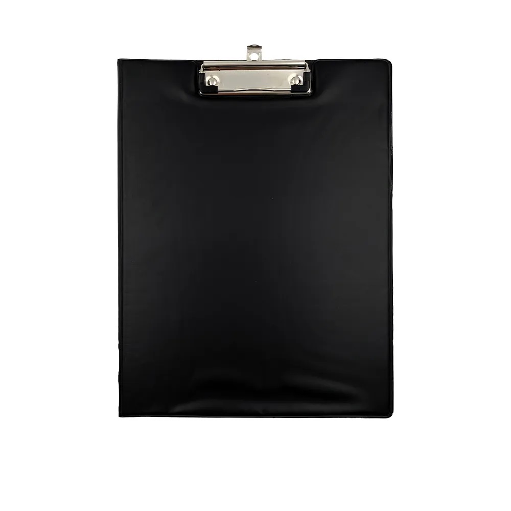 Lebez 5170-N Portablocco A4 in PVC Nero con Molletone e Tasca Interna