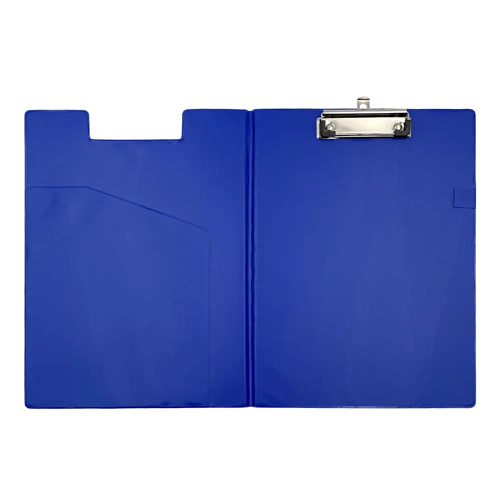 Niji Portablocco A4 Blu in PVC con Clip e Tasca Interna - 23x33 cm