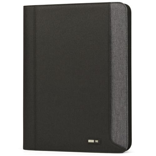 Lebez Portablocco A4 in Tessuto Tecnico Bicolore Nero - 26x34 cm, Chiusura con Zip, Completo di Blocco