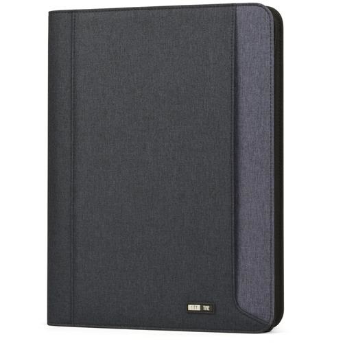 Lebez Niji Portablocco A4 in Tessuto Tecnico Bicolore con Chiusura Zip - 26x34 cm - Blu e Grigio