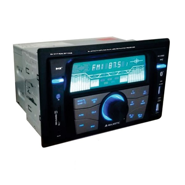 Majestic SV-517 RDS BT DAB Autoradio Doppio DIN Nero 180W Bluetooth FM Stereo DAB USB/SD/AUX-IN