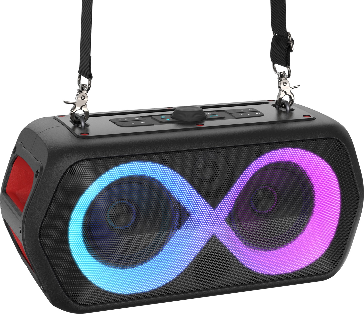 Majestic FIRE 39 - Speaker Wireless Bluetooth 5.3 con Luci LED Multicolor, Batteria Ricaricabile, Ingressi USB/Micro SD/AUX/Mic/Chitarra, TWS, IPX4