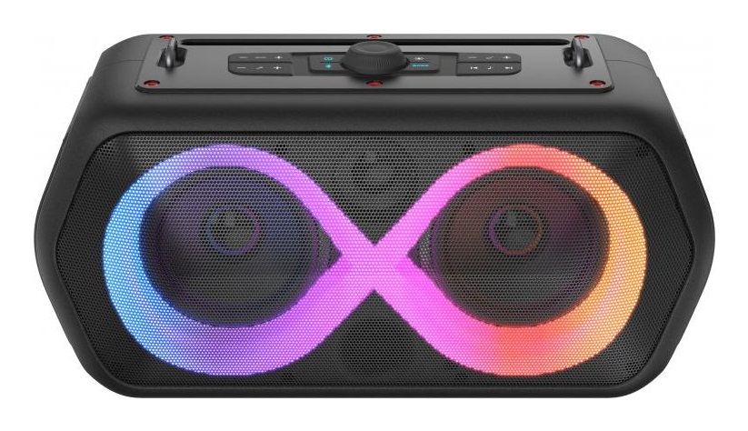 Majestic FIRE 39 - Speaker Wireless Bluetooth 5.3 con Luci LED Multicolor, Batteria Ricaricabile, Ingressi USB/Micro SD/AUX/Mic/Chitarra, TWS, IPX4