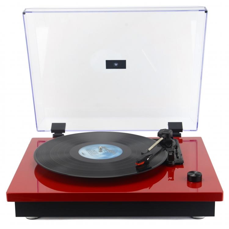 Majestic TT 53 RD Giradischi Vintage Rosso e Giallo, 33/45/78 giri, Wireless Audio, Ingresso USB, Altoparlanti Incorporati