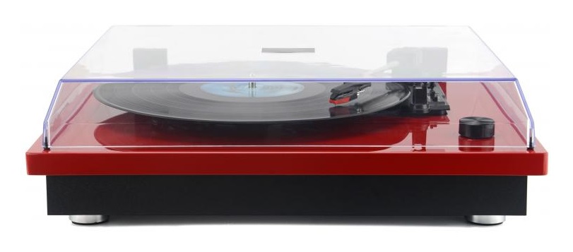 Majestic TT 53 RD Giradischi Vintage Rosso e Giallo, 33/45/78 giri, Wireless Audio, Ingresso USB, Altoparlanti Incorporati