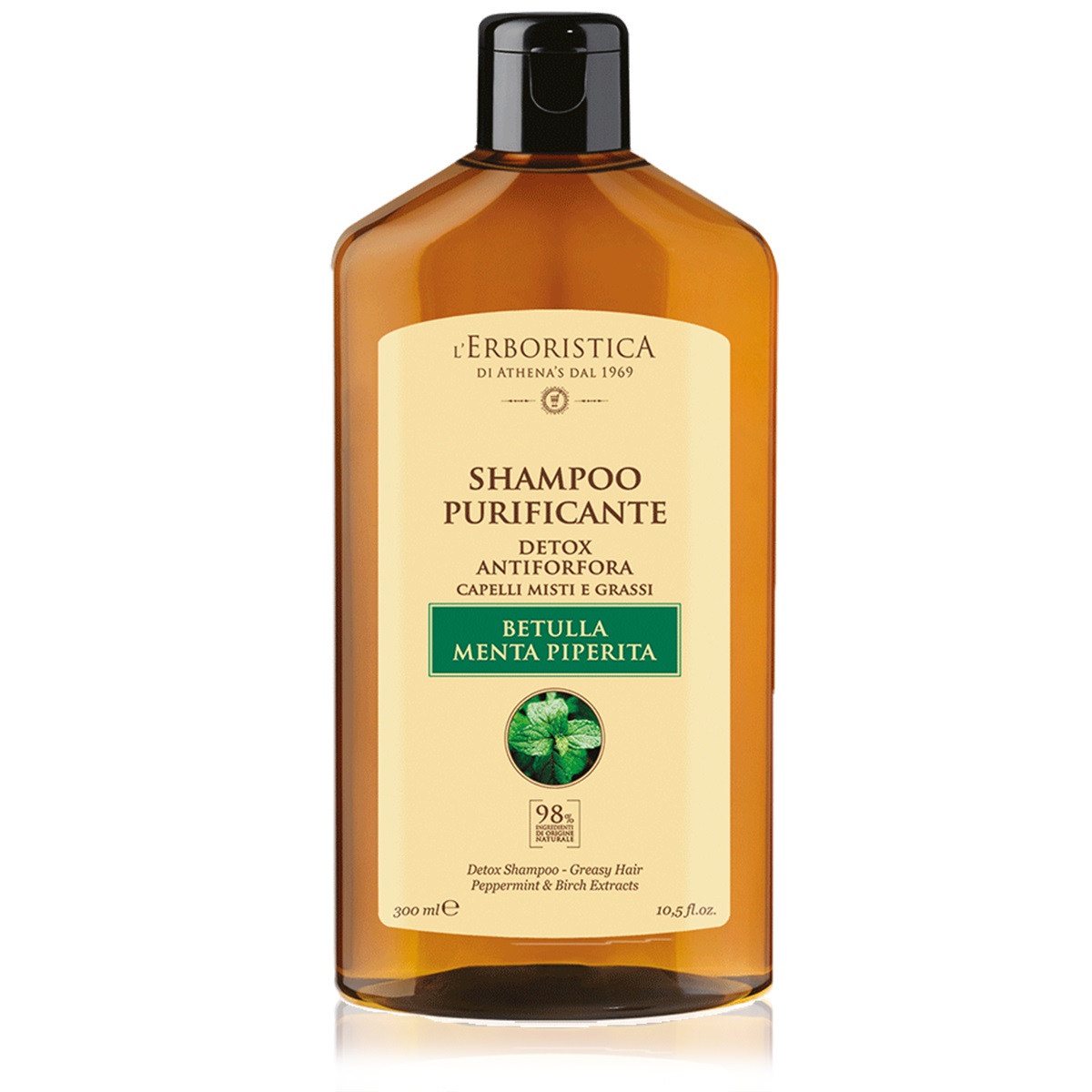 L'Erboristica Shampoo Purificante Detox 300 ml - Antiforfora e Seboregolatore per Capelli Grassi e Misti