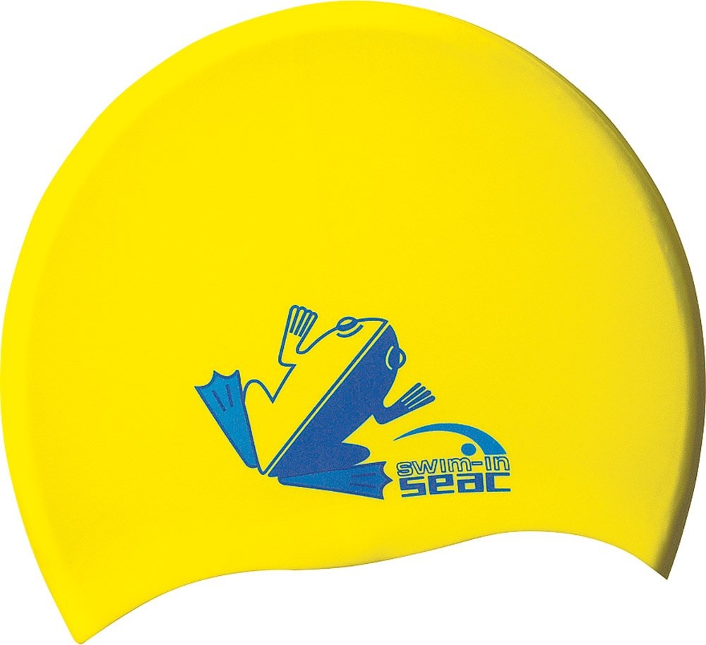 SEAC Silicone JR Cuffia da Nuoto per Bambini in Silicone Giallo - Comfort Senza Cuciture