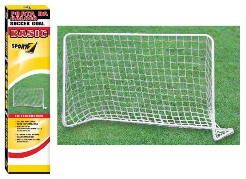 Mandelli Porta Calcio Basic in Metallo 180x60x120 cm - Divertimento Assicurato per Tutta la Famiglia