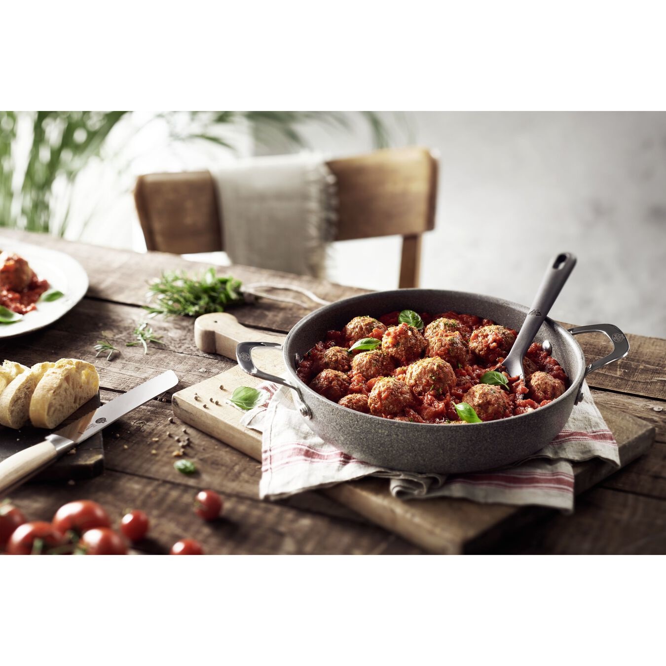 Ballarini Padella Profonda Salina Granitium 24 cm con 2 Maniglie per Induzione