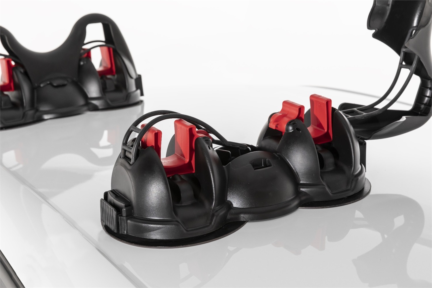 MENABO' HIMALAYA Portasci Magnetico con Serratura per 2 Paia di Sci e 2 Bastoncini, Design Aerodinamico, Portata Max 14 kg