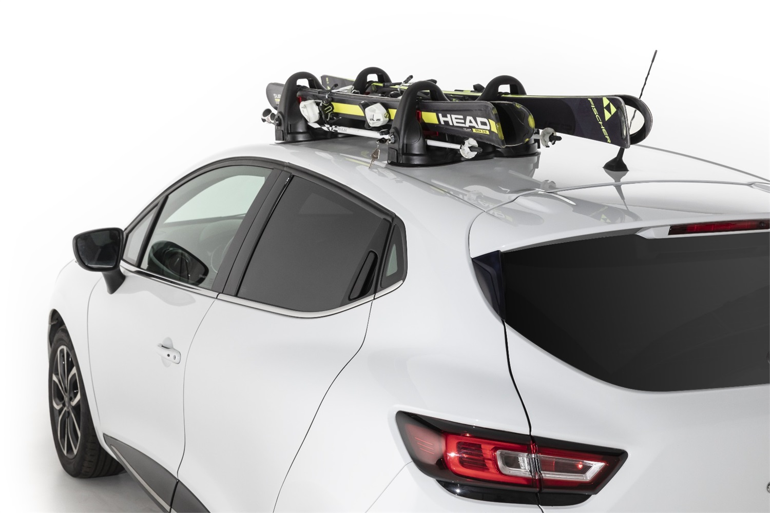 MENABO' HIMALAYA Portasci Magnetico con Serratura per 2 Paia di Sci e 2 Bastoncini, Design Aerodinamico, Portata Max 14 kg