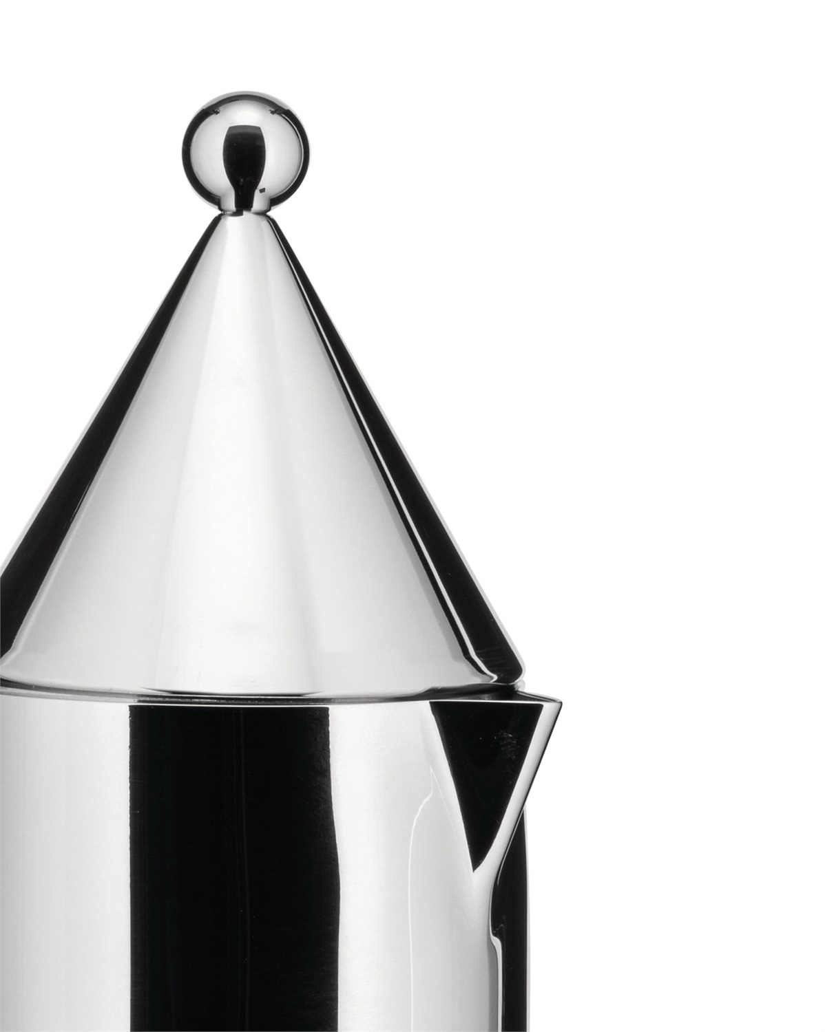 Alessi La Conica 90002/3 - Caffettiera di Design in Acciaio Inox e Fondo in Rame, 3 Tazze, 15 cl, 7.5 cm x 23.5 cm