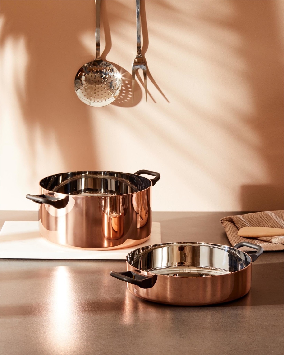 Alessi Casseruola La Cintura di Orione in Acciaio Inossidabile, 26x26 cm, Design di Richard Sapper