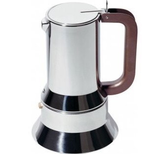 Alessi 9090/1 Caffettiera Espresso 1 Tazza in Acciaio Inossidabile - Design Richard Sapper, Compatibile con Induzione, 7 cl