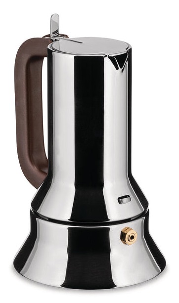 Alessi 9090/3 Caffettiera Espresso in Acciaio Inox - Design Richard Sapper, 3 Tazze, 15 cl, Fondo Induzione