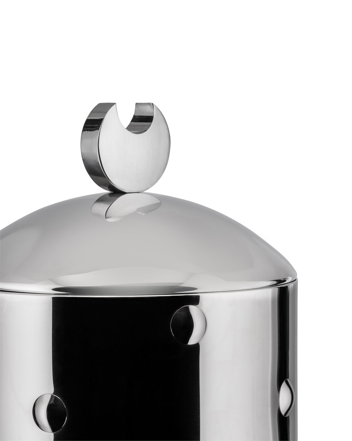 Alessi Kalistò 1 CB01 - Barattolo in Acciaio Inossidabile 18/10 Lucido con Pomolo in Alluminio, Capacità 114 cl, Design Clare Brass