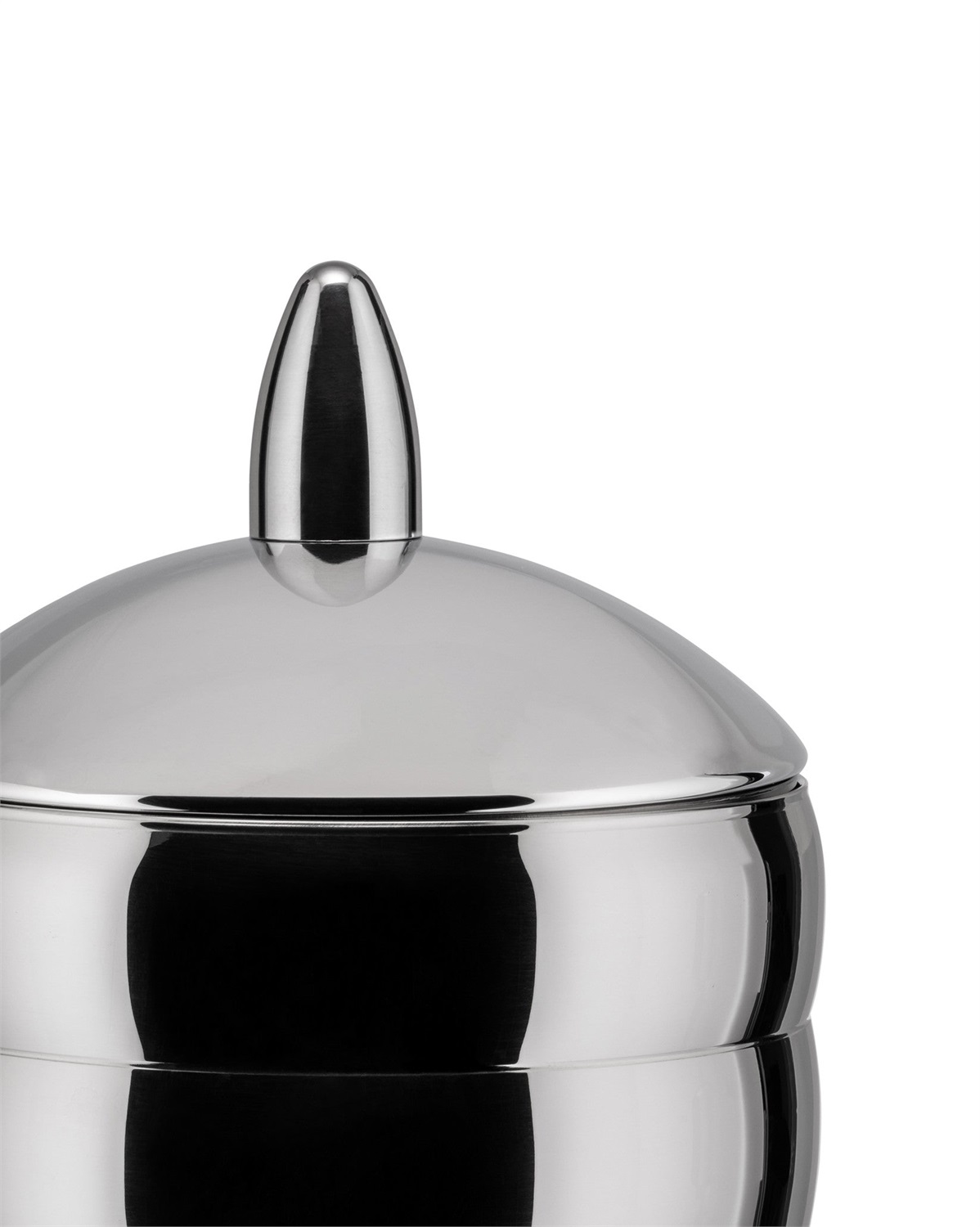 Alessi Kalistò 2 Barattolo in Acciaio Inossidabile 18/10 con Pomolo in Alluminio - H 21 cm, Ø 11 cm, Capacità 114 cl