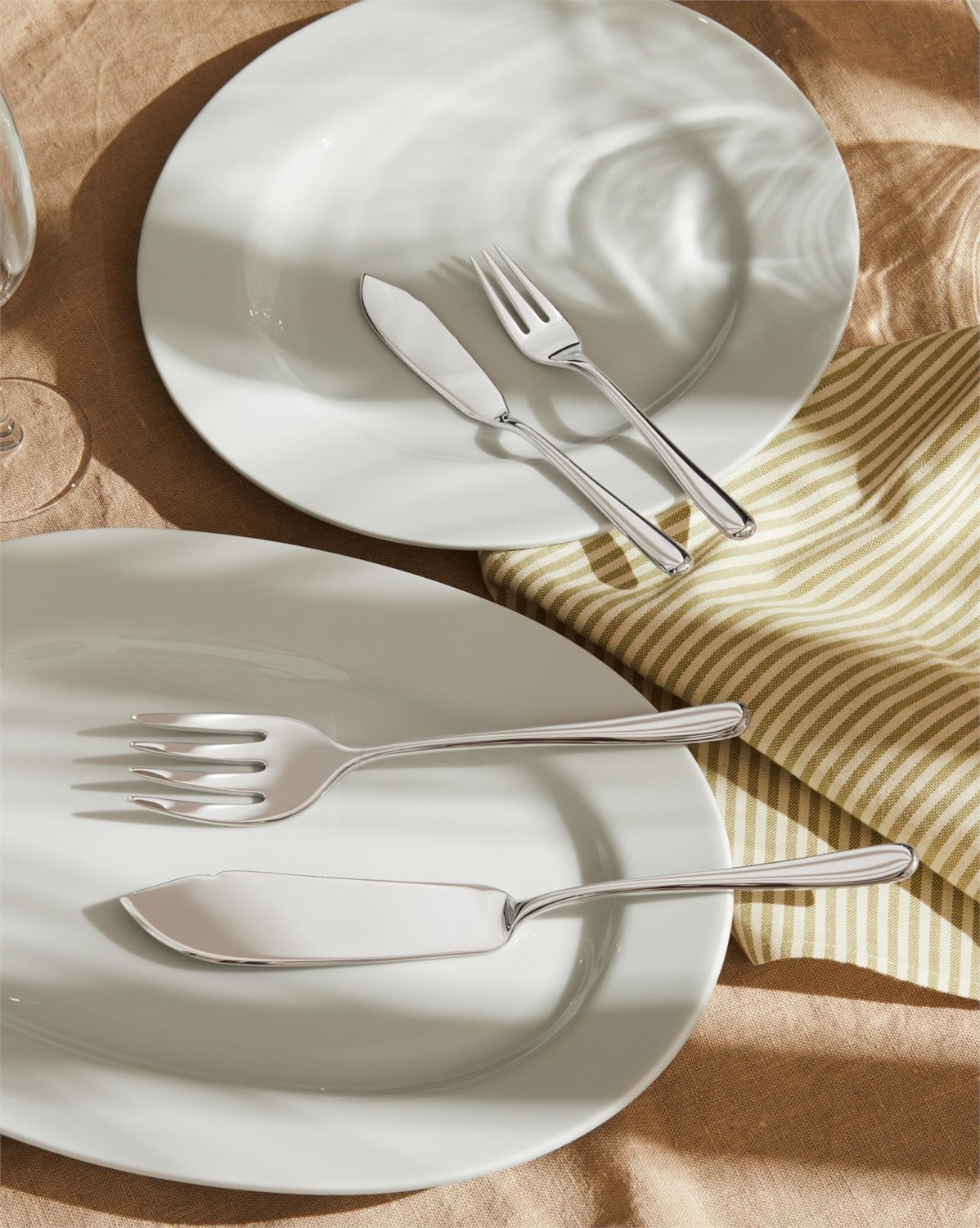 Alessi LCD01/18 Coltello da Pesce in Acciaio Inossidabile Lucido, Set da 6, Design Elegante