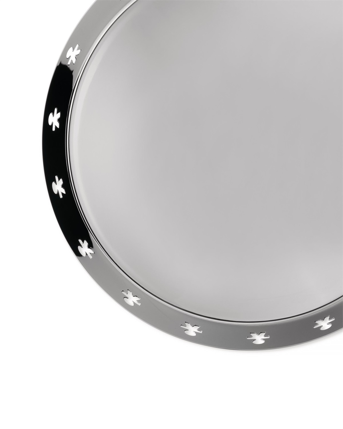 Alessi AKK78 Mini Girotondo - Vassoio rotondo in acciaio inossidabile lucido con bordo traforato, Ø 21 cm