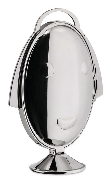 Alessi Anna Gong AM37 - Alzata pieghevole in acciaio inox 18/10, dimensioni 44x20 cm, altezza 27 cm