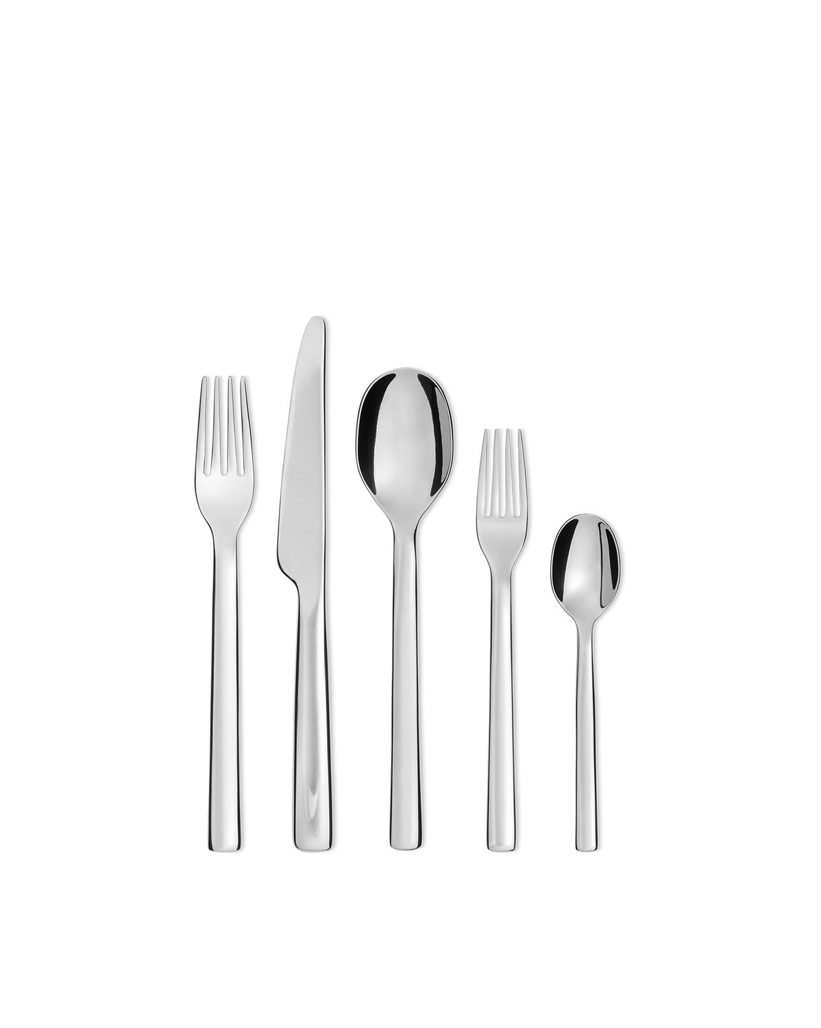 Alessi Set di Posate 5 pz in Acciaio Inossidabile - Design Ovale di Ronan & Erwan Bouroullec