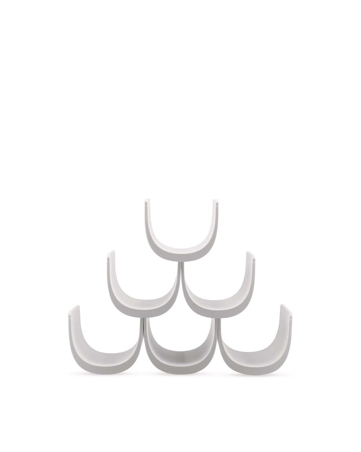 Alessi Noè GIA13 - Portabottiglie Modulare Componibile in Resina Termoplastica Bianco, Design di Giulio Iacchetti, Capacità Fino a Sei Bottiglie